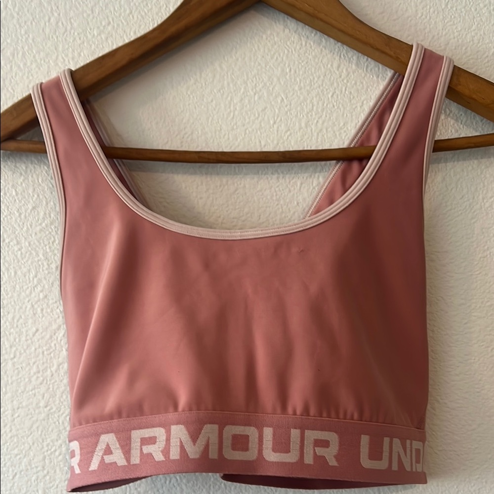 Under Armour Pink Sports Bra for Active Comfort